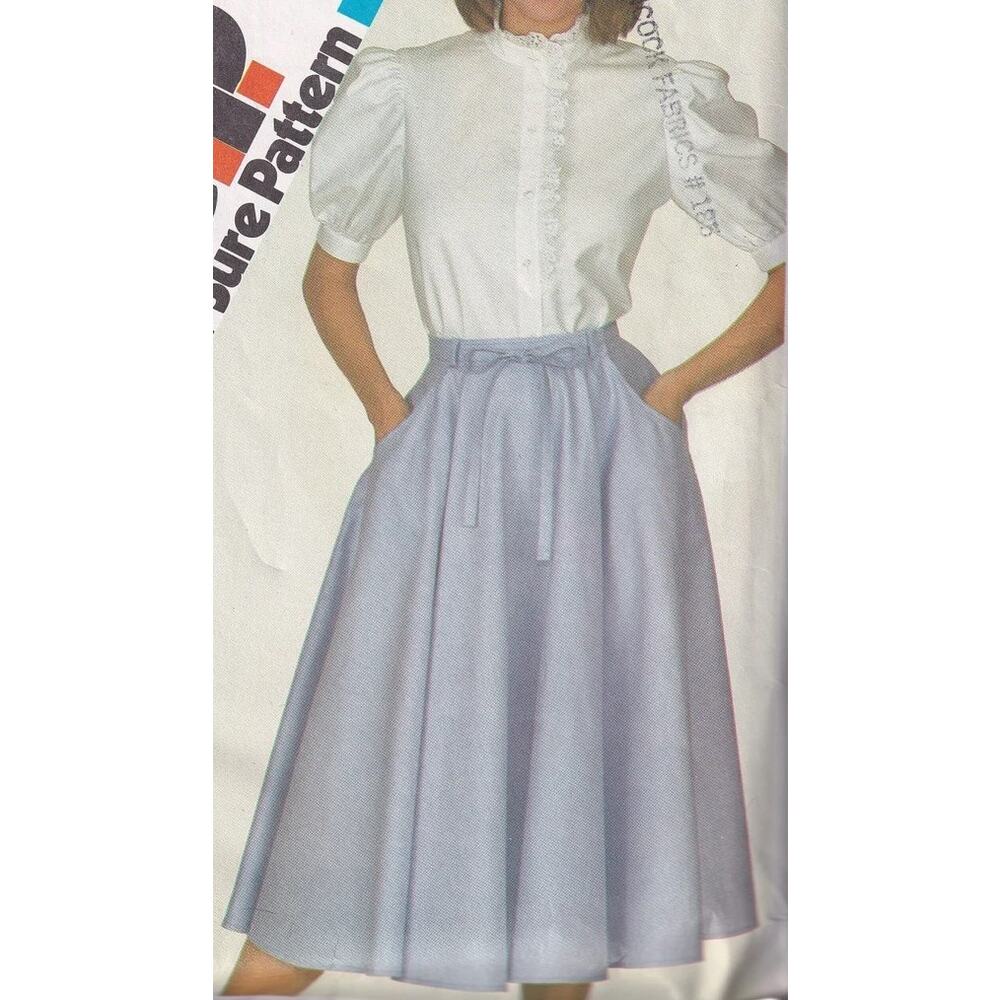 Simplicity 6059 Top Skirt Pattern 10-14 Miss Uncut Full Circle Ruffle Pockets